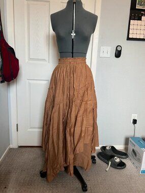 ruffle layers long skirt